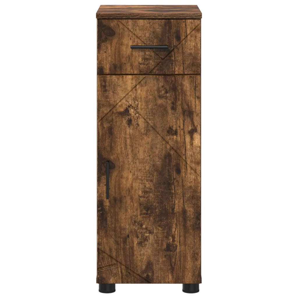 Mobile da Bagno con cassetto Rovere fumé 30 x 35 x 80 cm 883329
