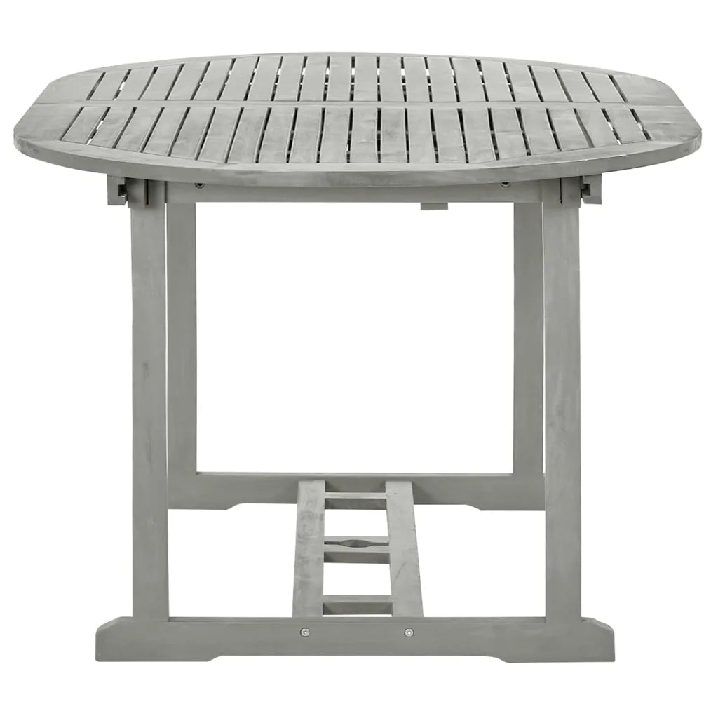 Set Pranzo da Giardino 5 pz in Legno Massello di Acacia Grigio cod mxl 40917