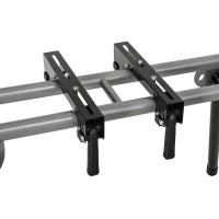 DURHAND Cavalletto Supporto per Sega Troncatrice Universale Estensibile e Pieghevole, Capacità 150kg, Nero e Argento