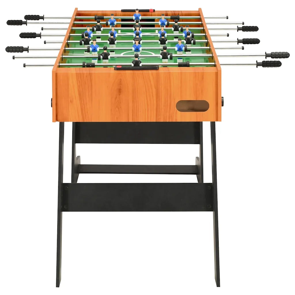 Calcio Balilla Pieghevole 121x61x80 cm Marrone Chiaro cod mxl 72764