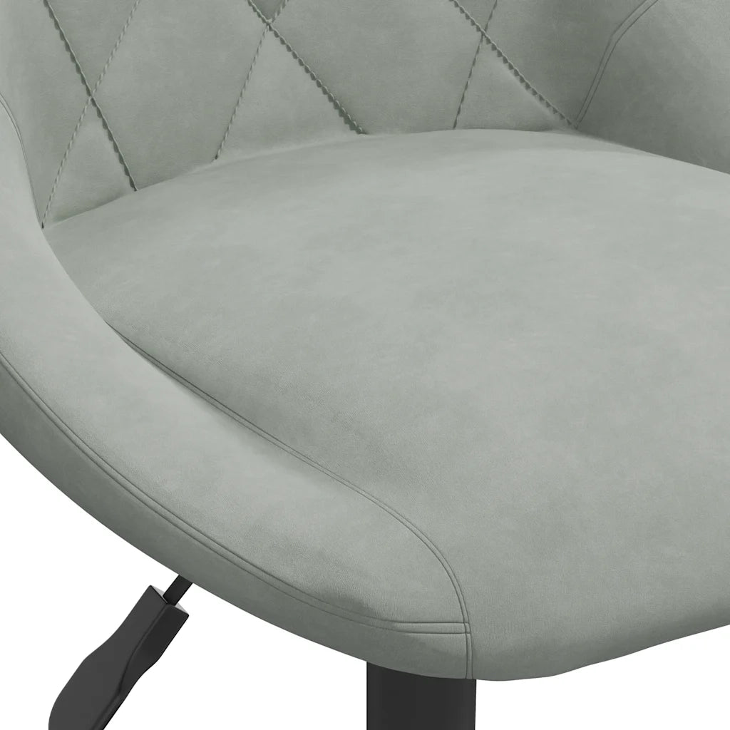 Sedie da Pranzo Girevoli 6 pz Grigio Chiaro in Velluto 3088802