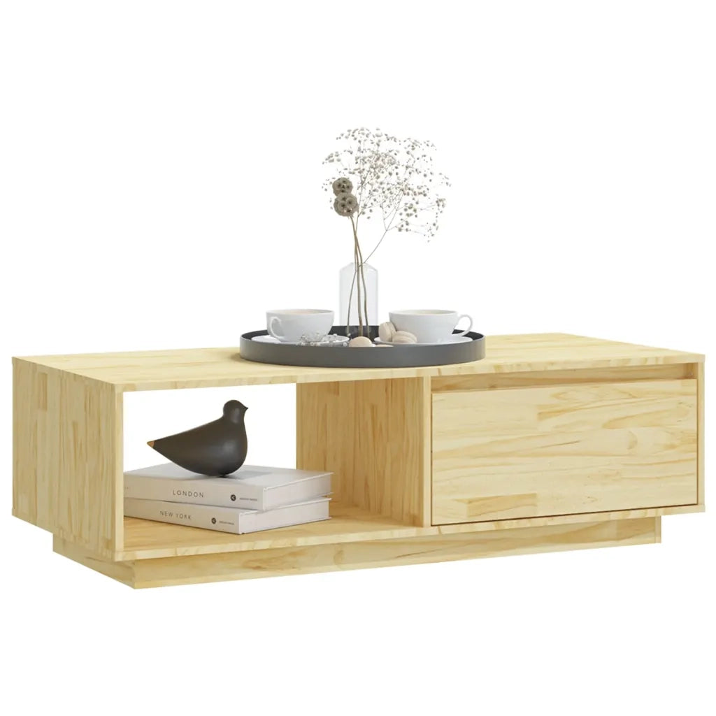 Tavolino da Salotto 110x50x33,5 cm in Legno Massello di Pino 809882