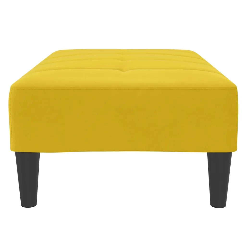 Poggiapiedi Giallo 77x55x31 cm in Velluto 4007388