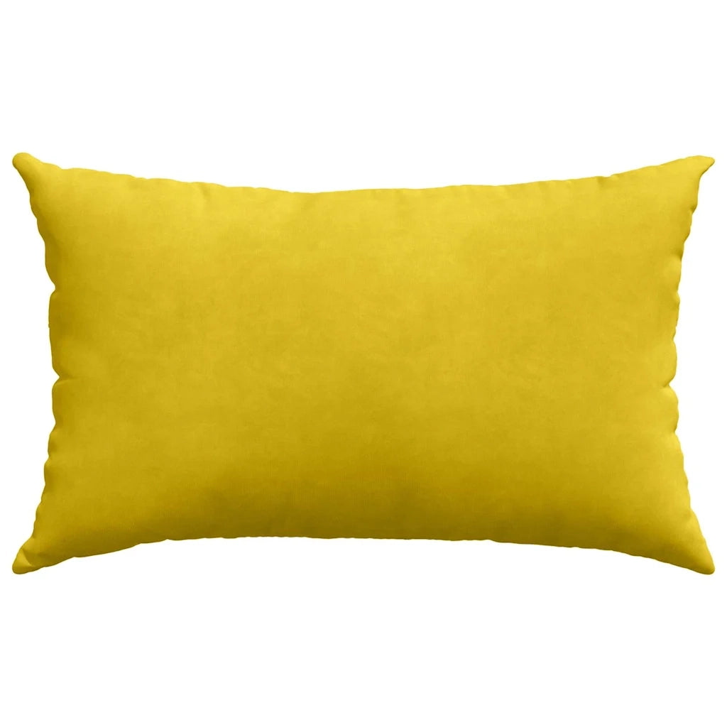 Cuscini da Divano 2 pz | Cuscini per sedie Giallo 50 x 30 cm Tessuto in Cords