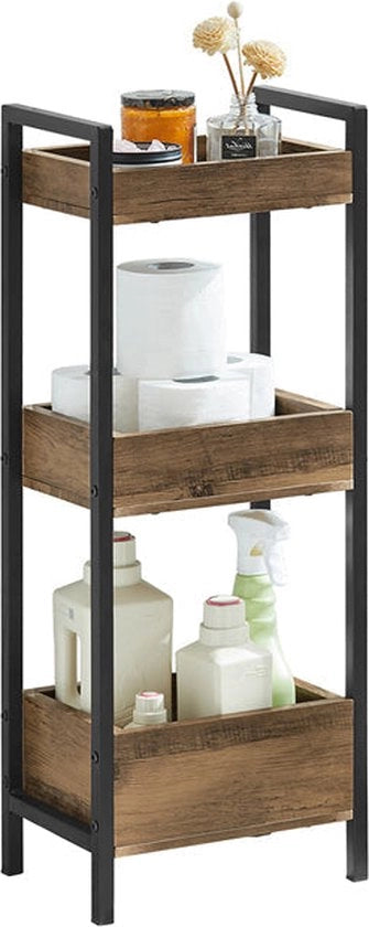 Pannello per bagno - Pannello vintage piccolo - Organizzatore di archiviazione - MDF e metallo - Versatile per bagno, ufficio, cucina - Inclusi protezioni per pavimento - 28cm x 74cm x 20cm
