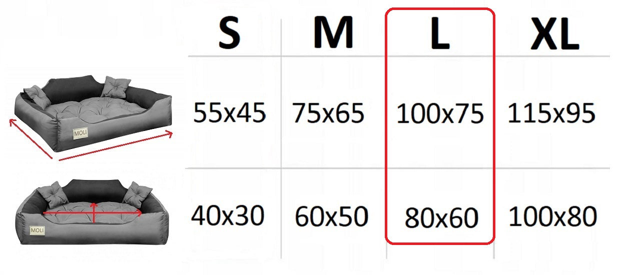 AIO FACTORY Cuccia per cani personalizzabile 100x75 cm con cuscino impermeabile grigio