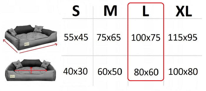 AIO FACTORY Cuccia per cani personalizzabile 100x75 cm con cuscino impermeabile grigio