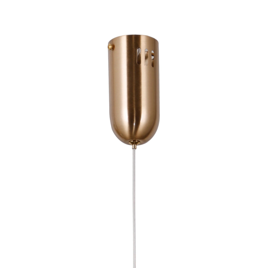 Sospensione Italux Rastia vetro ambra ottone LED 6W