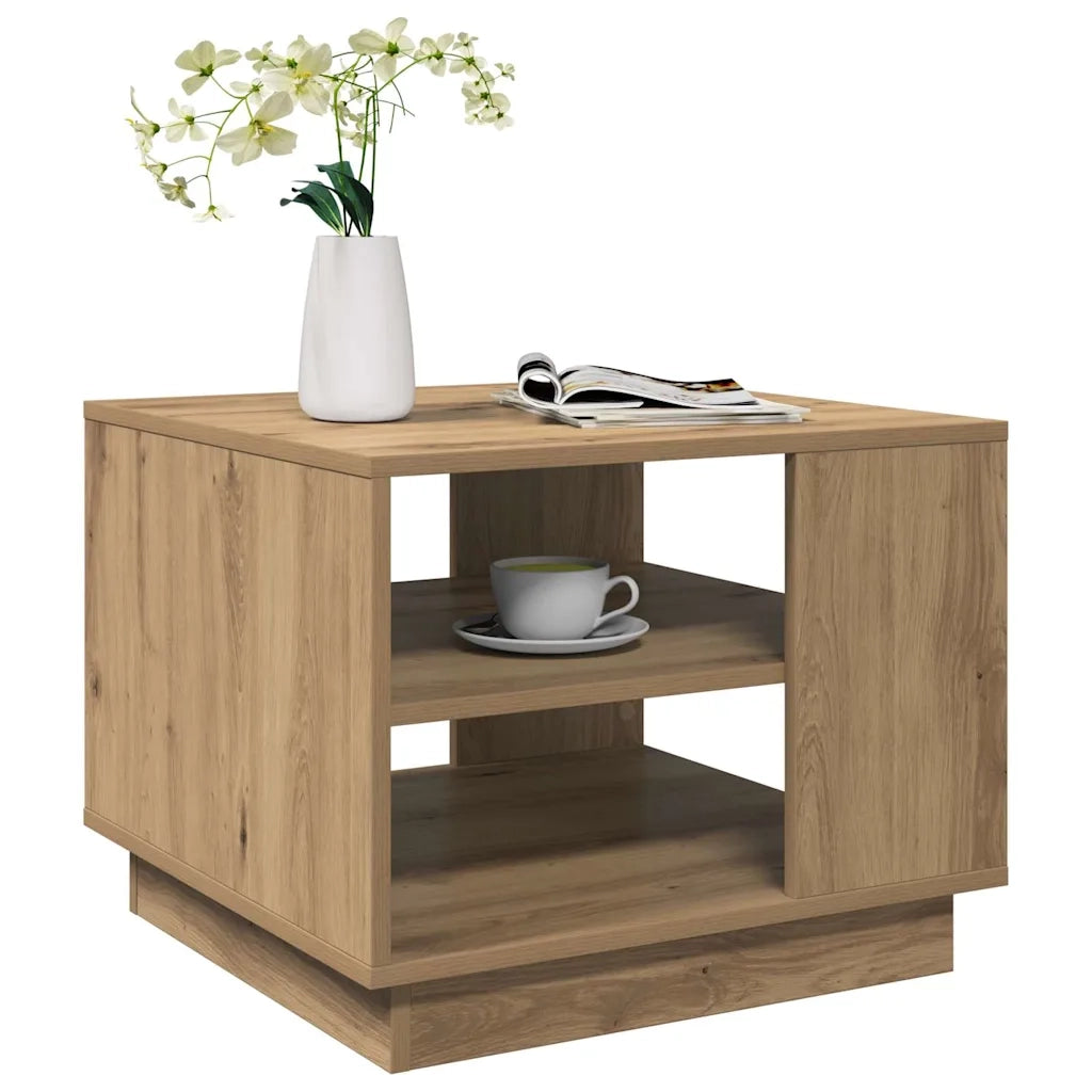 Tavolino da Salotto Artigianale 55x55x42 cm Legno Multistrato 856803