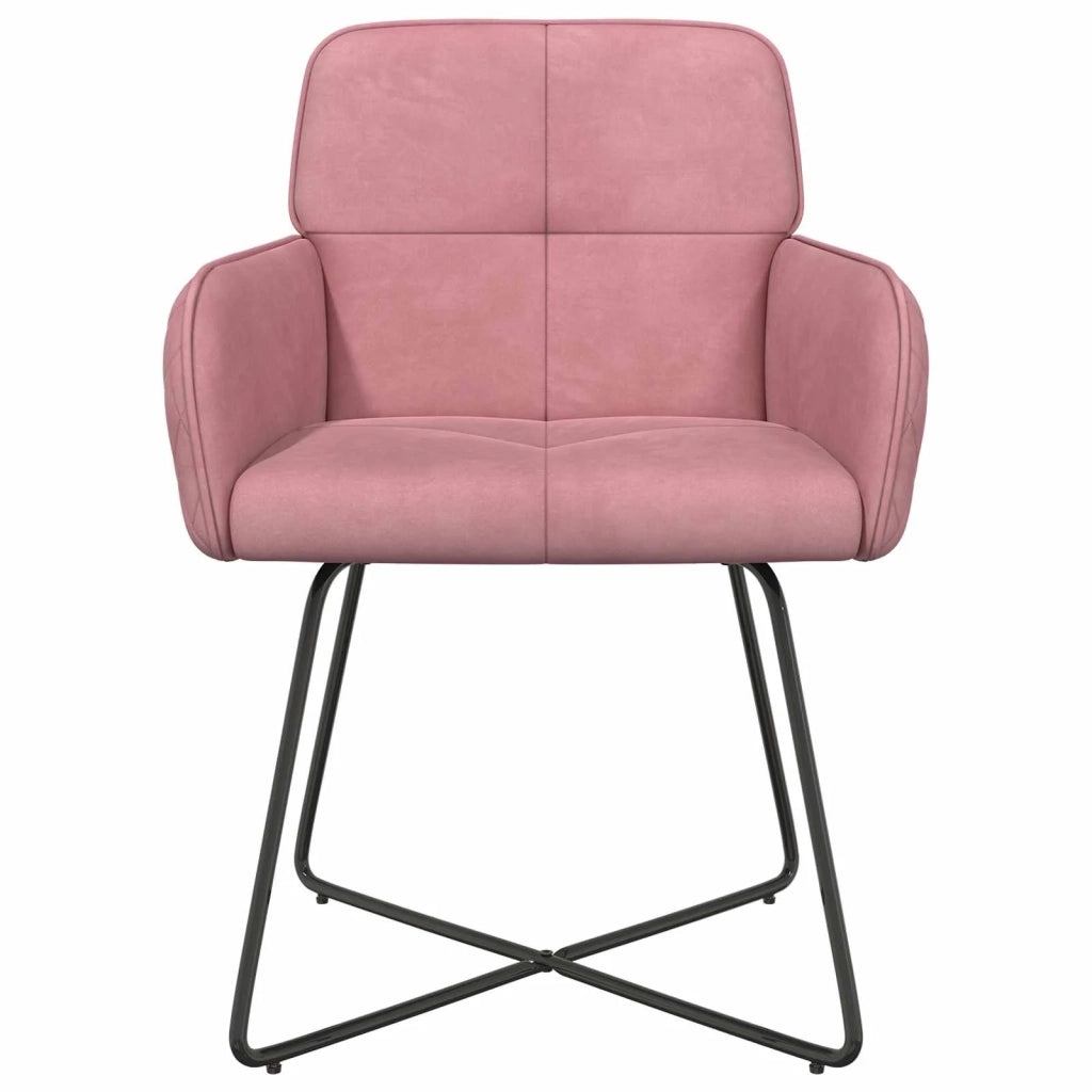 Sedie da pranzo 2 pz Velluto Rosa 59 x 56,5 x 86 cm 42034296