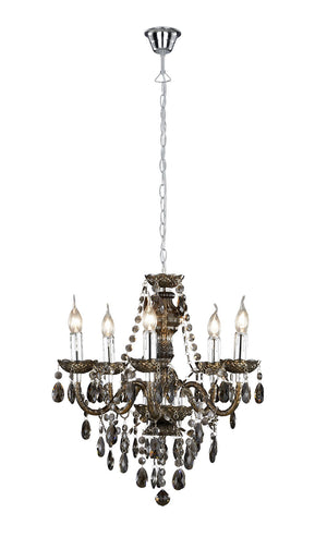 Lampadario Sospeso da Interno Attacco E14 in Metallo Cromo