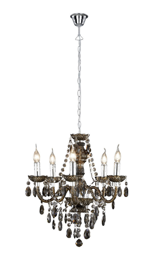 Lampadario Sospeso da Interno Attacco E14 in Metallo Cromo