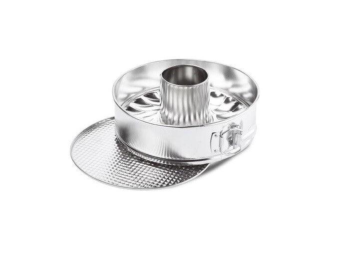 Stampo Forma Tortiera Dolci con Cerniera 2 Fondi Banda Stagnata 24 cm Ghidini