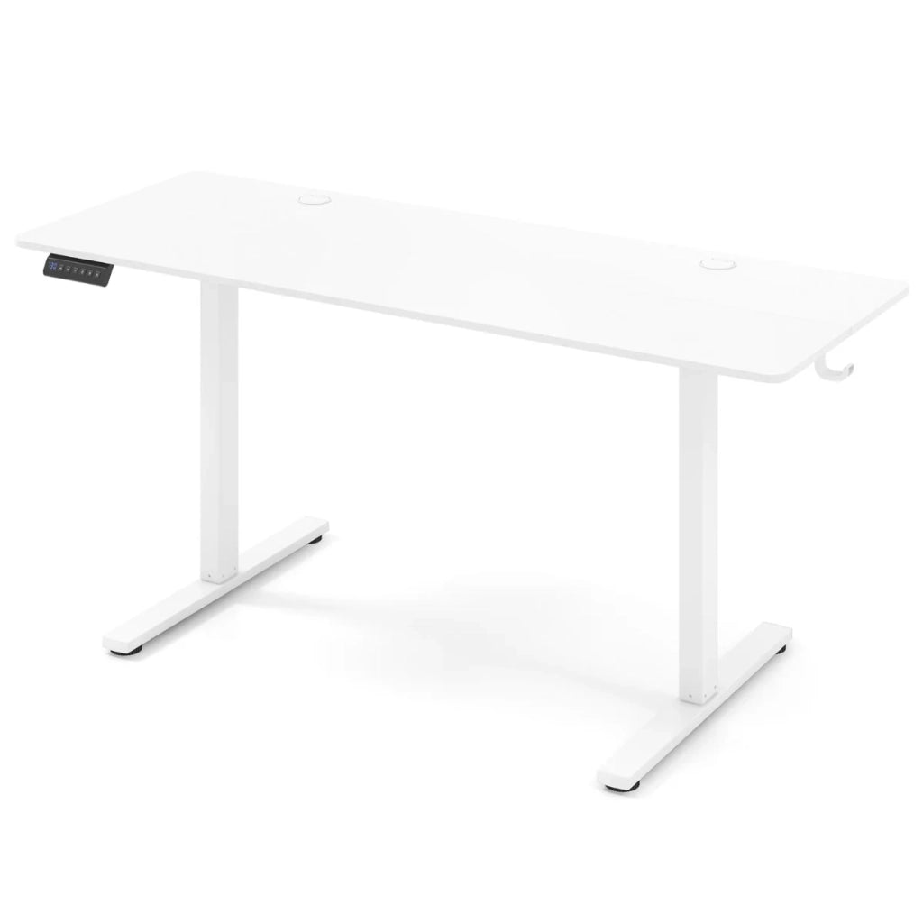 Scrivania elettrica sit-stand 160 x 60 cm con 3 altezze programmabili design moderno in legno ingegnerizzato bianco 20_0010830