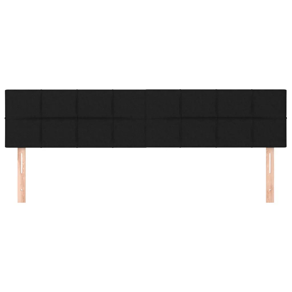 Testiera | Testata Nera 160x5x78/88 cm in Tessuto