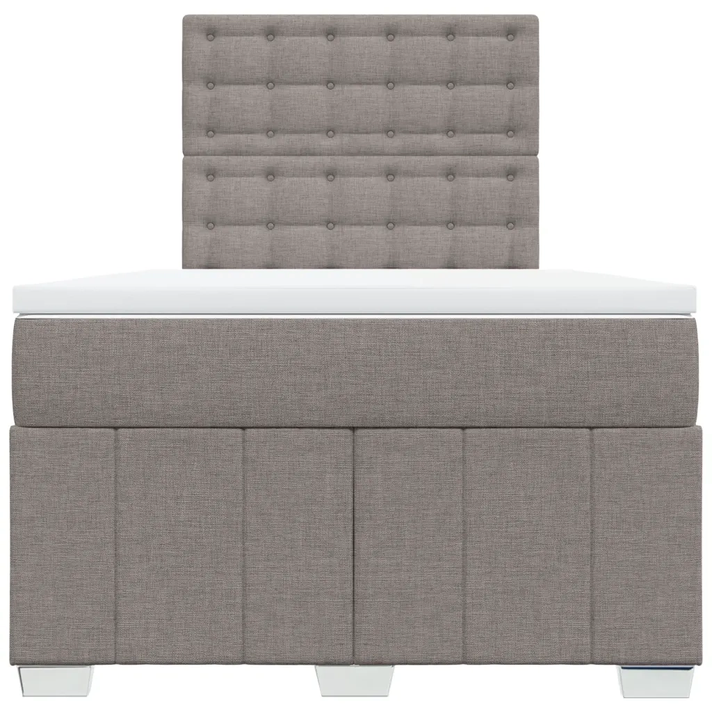 Giroletto a Molle con Materasso Tortora 120x190 cm in Tessuto