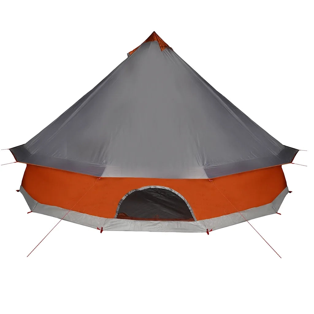 Tenda Familiare Tipi 8 Persone Grigia e Arancione Impermeabile 94590