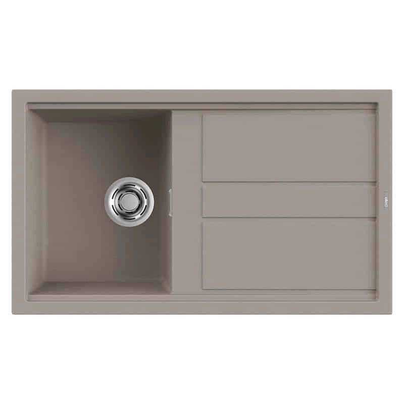 Lavello Elleci Incasso 1 vasca 86x51 Best 400 Granitek Grigio Tortora LGB40043