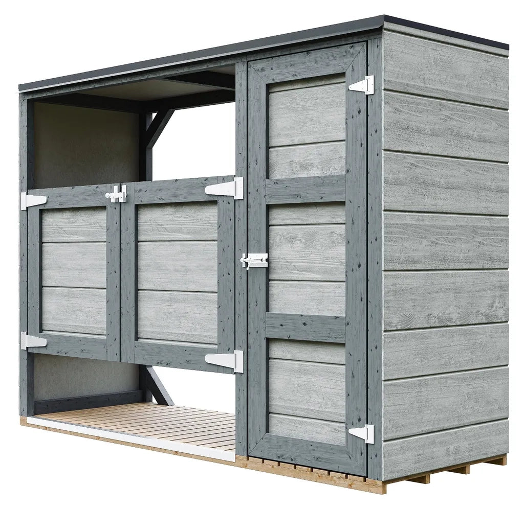 Ricovero per bidoni da giardino 2x240L TIMBELA M981A-TUNDRA CAVERN