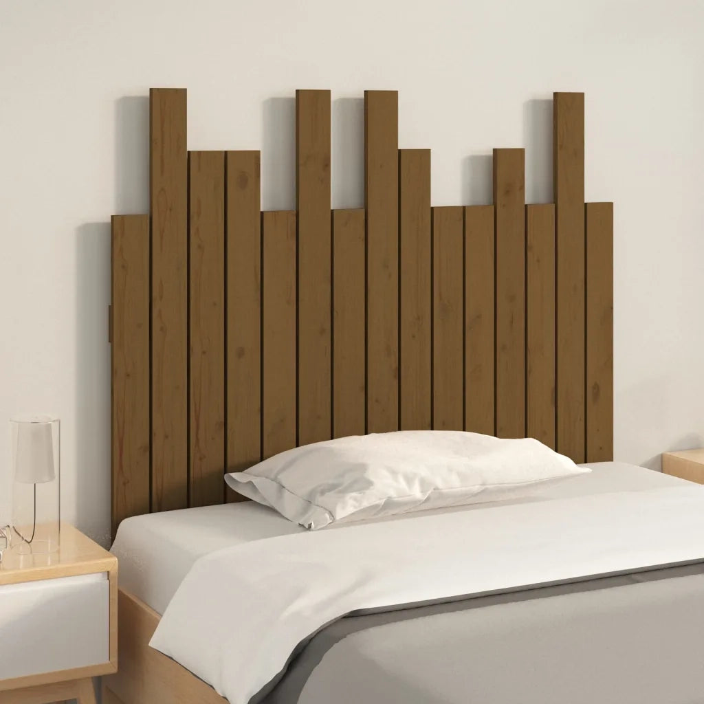 Testiera da Parete Miele 95,5x3x80 cm in Legno Massello di Pinocod mxl 81526
