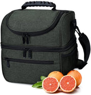 Tirrinia Tas Opvougbile Grande, 13L, Tas Isolata per Picnic con Borse per Uomo e Donna, Tas per Lavoro, Studenti, con Borse per Portare con Sè per Viaggi, Spiaggia, Campeggio, Houtskool
