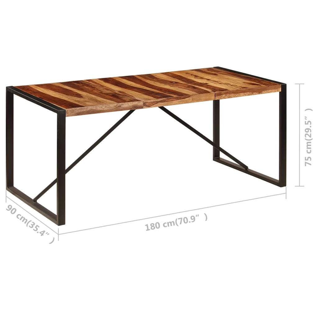 Tavolo da Pranzo 180x90x75cm in Legno Massello di Sheesham cod mxl 25902