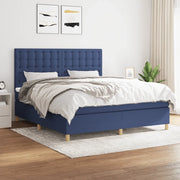 Giroletto a Molle con Materasso Blu 160x200 cm in Tessuto 3142671