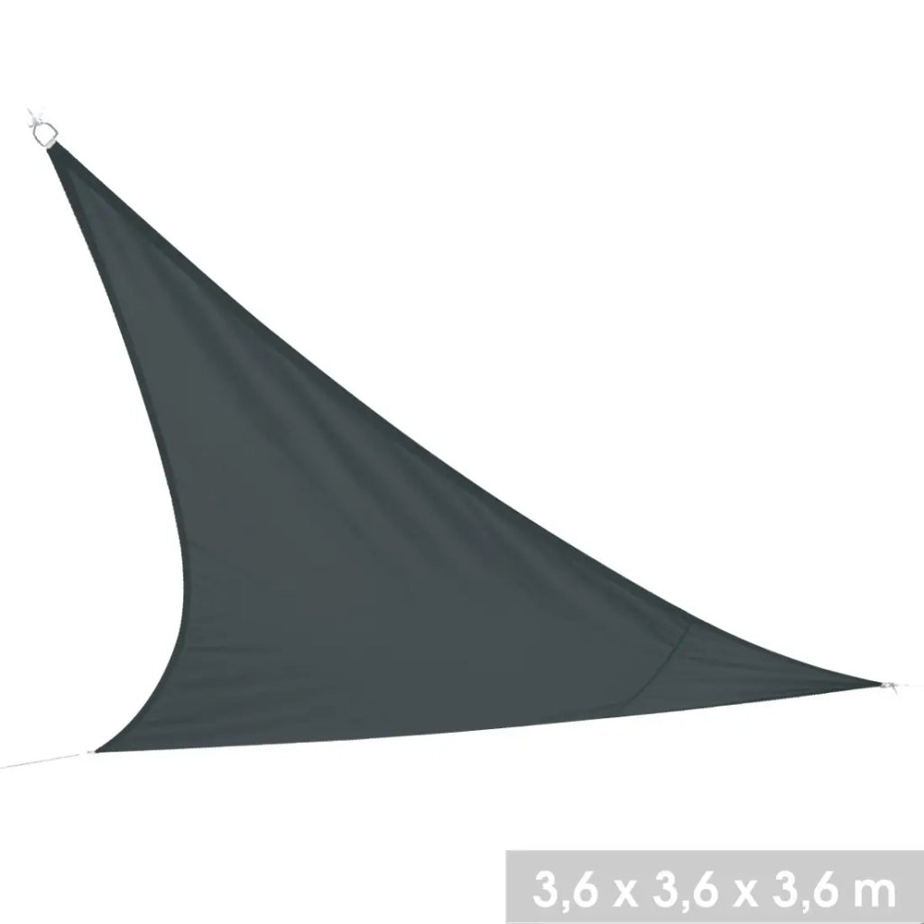 Vela ombreggiante triangolare nera - Dimensioni 360x360x360 cm in poliestere 160g/m²