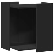 Mobiletto per lettiera per gatti in legno ingegnerizzato nero 02_0043323