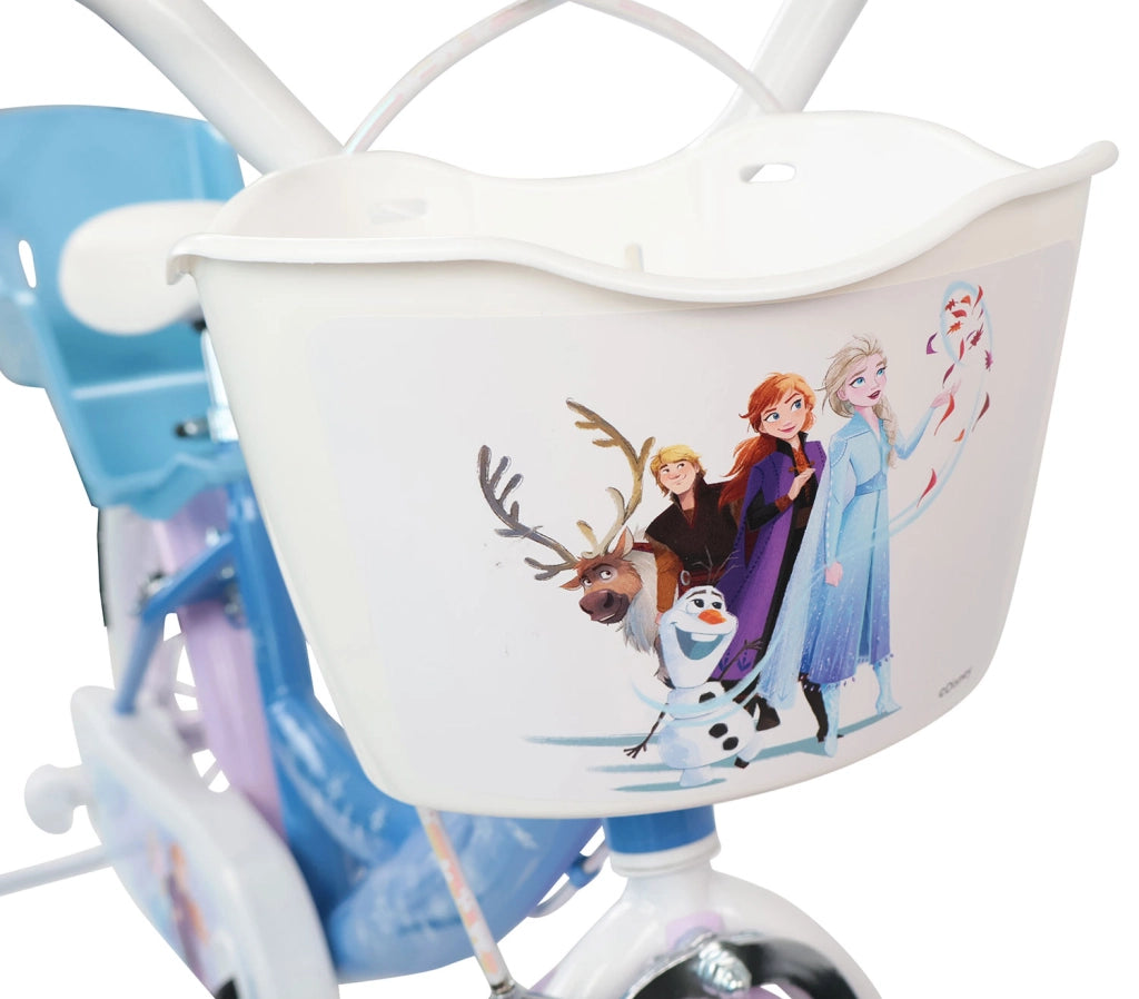 Bicicletta per Bambine 16" Disney Frozen Freni Caliper e Stabilizzatori in Acciaio Hi-Ten Azzurro
