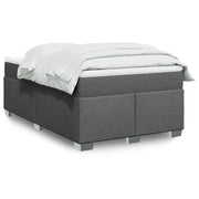 Giroletto a Molle con Materasso Grigio Scuro 120x200 cm Tessuto