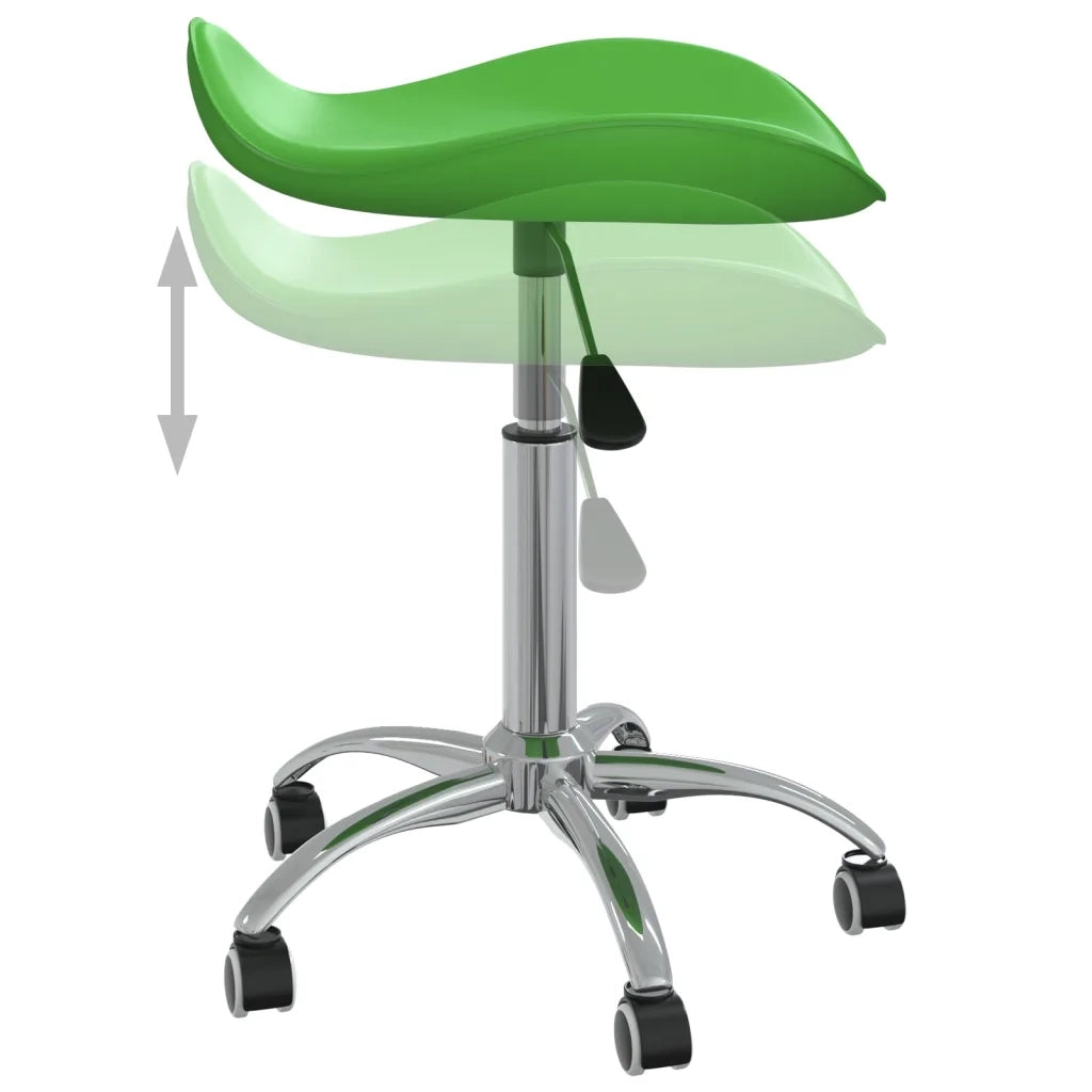 vidaXL Sedia da Pranzo Girevole Verde in Similpelle