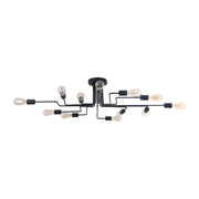 Plafoniera Moderna Gilbert Metallo Nero 12 Luci
