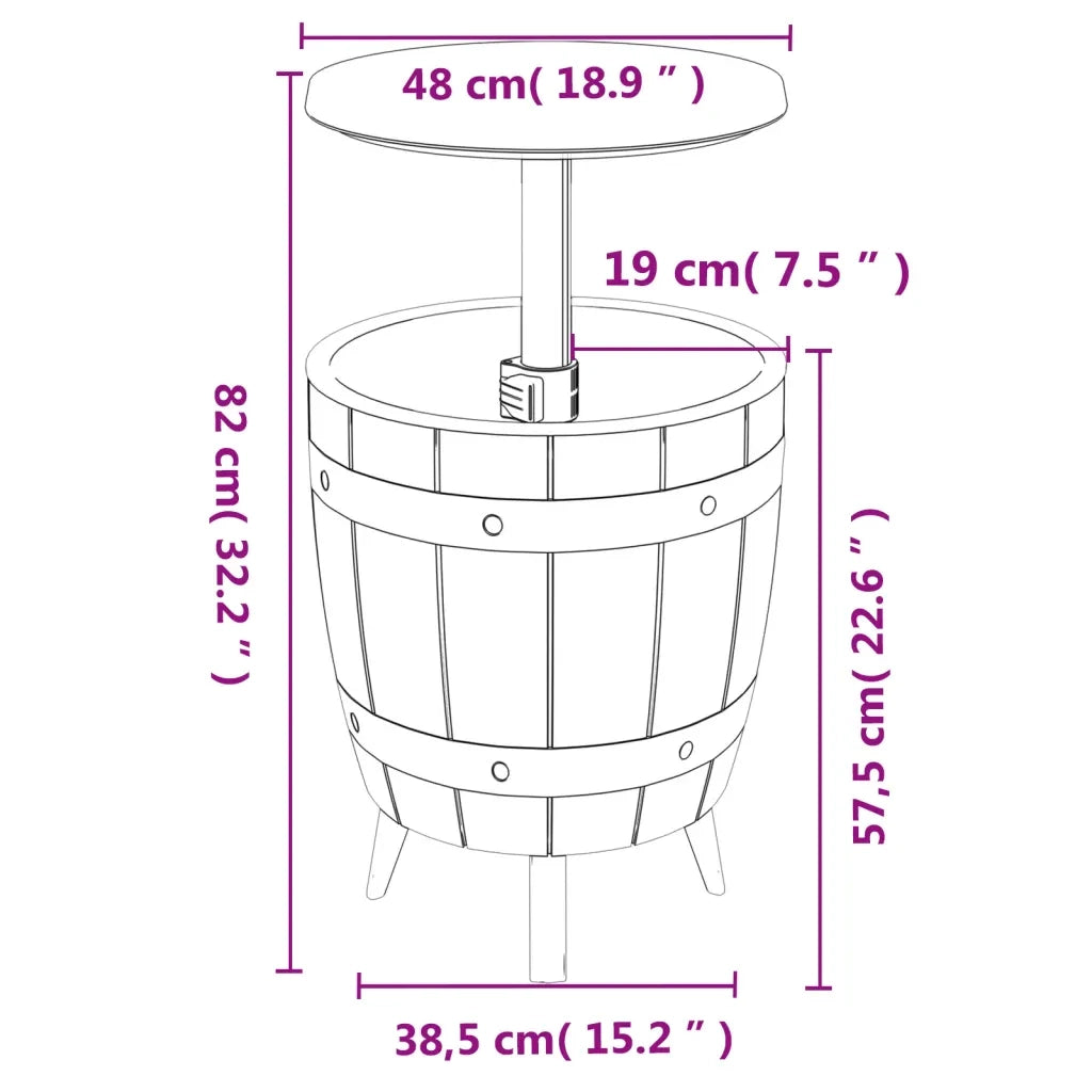 Tavolo Frigo 3 in 1 Polipropilene Nero 364159