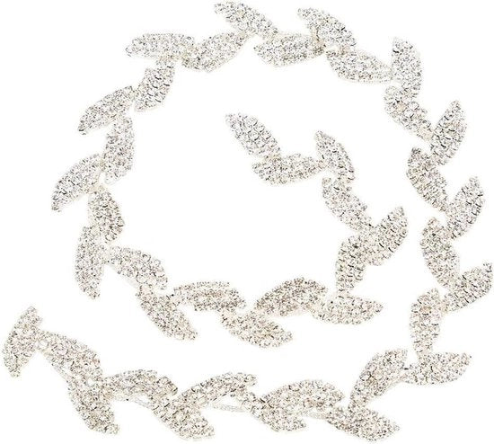 Ribbon con Diamanti AAA a Disegno Foglia di Albero - 1 Giardino x 1,5cm