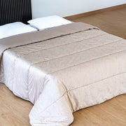 Trapunta Invernale Matrimoniale in Velluto con Stampa Digitale – Piumone Due Piazze Elegante e Morbido 500gr – Piumino Caldo Made in Italy per Inverno Quadrisflasatibeige - Matrimoniale