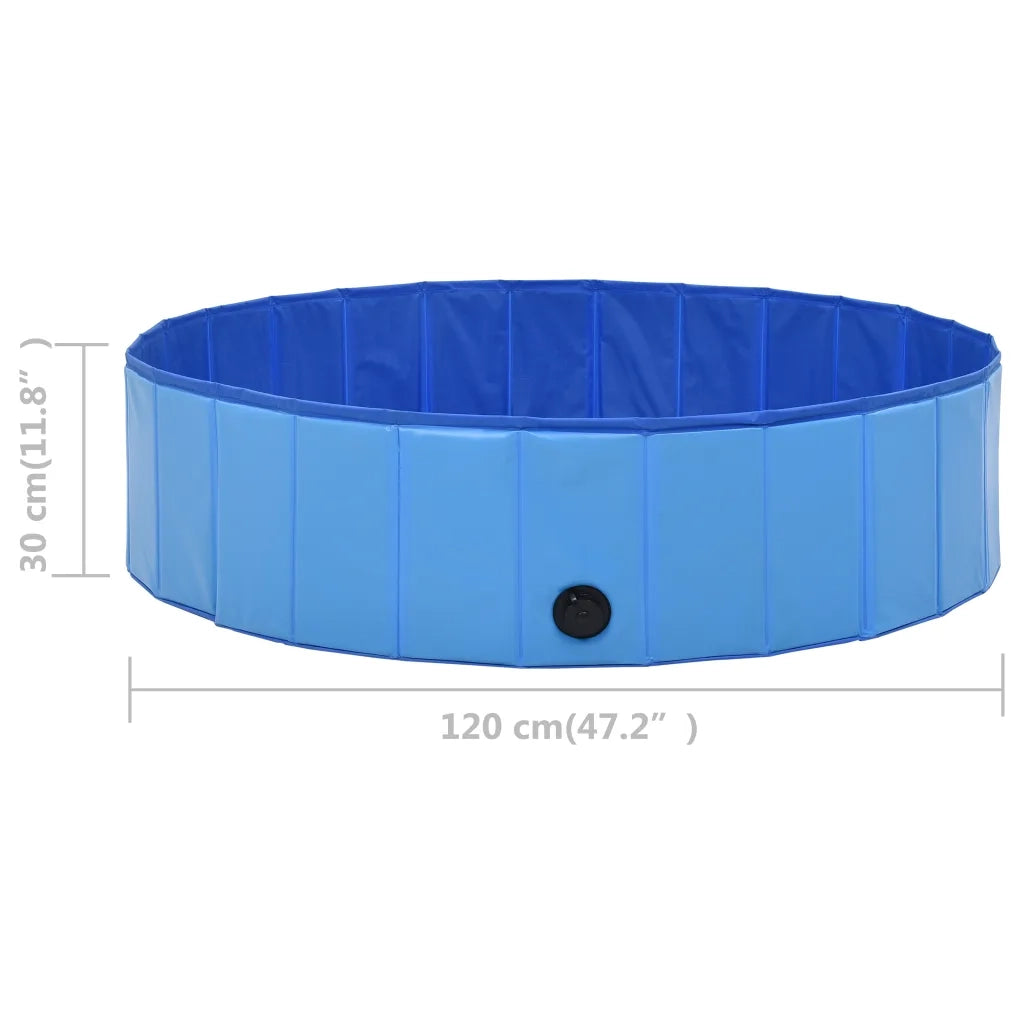 Piscina per Cani Pieghevole Blu 120x30 cm in PVC cod mxl 76940