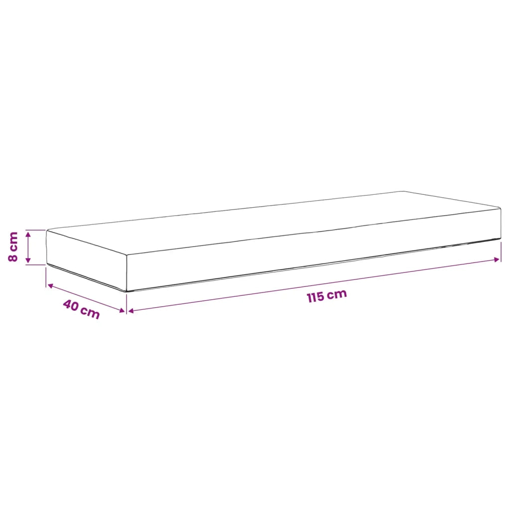 Cuscino per sedie | Cuscino da Sedia Esterno Grigio 111,5 x 40 x 8 cm