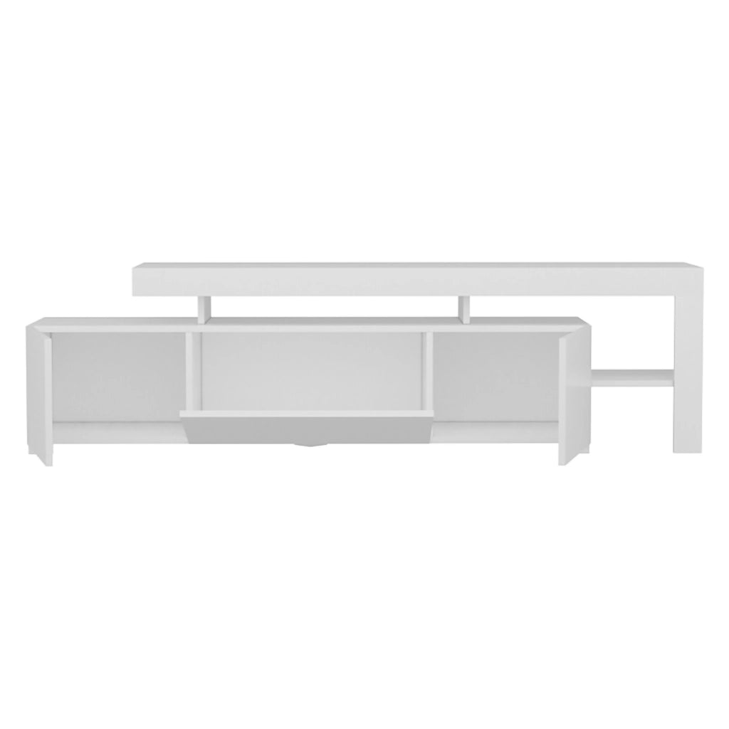 Trasacco, Mobile Porta tv un Ripiano, 192x37x53h cm Bianco