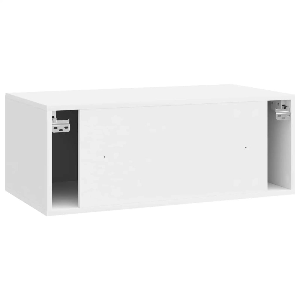Mobile Porta TV da Muro Bianco Lucido 78,5 x 41 x 30 cm 899029
