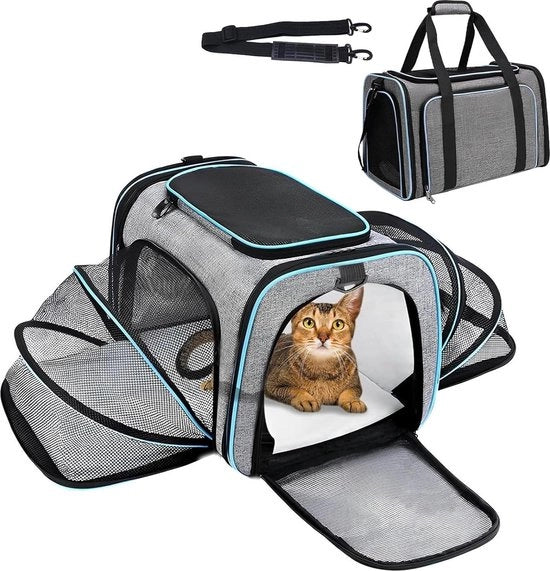 Porta animali per cani e gatti - pieghevole e espandibile - respirante - per piccoli cani e gatti - auto, aereo, treno

Specifica tecnica: 
- Materiale: 
- Dimensioni: 
- Peso: 
- Capacità: 
- Modello: