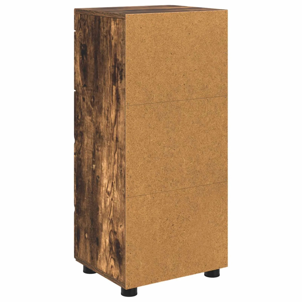 Set di Armadi da Bagno | Armadio da bagno TULUM Rovere fum¨¦ 37 x 31,5 x 82 cm