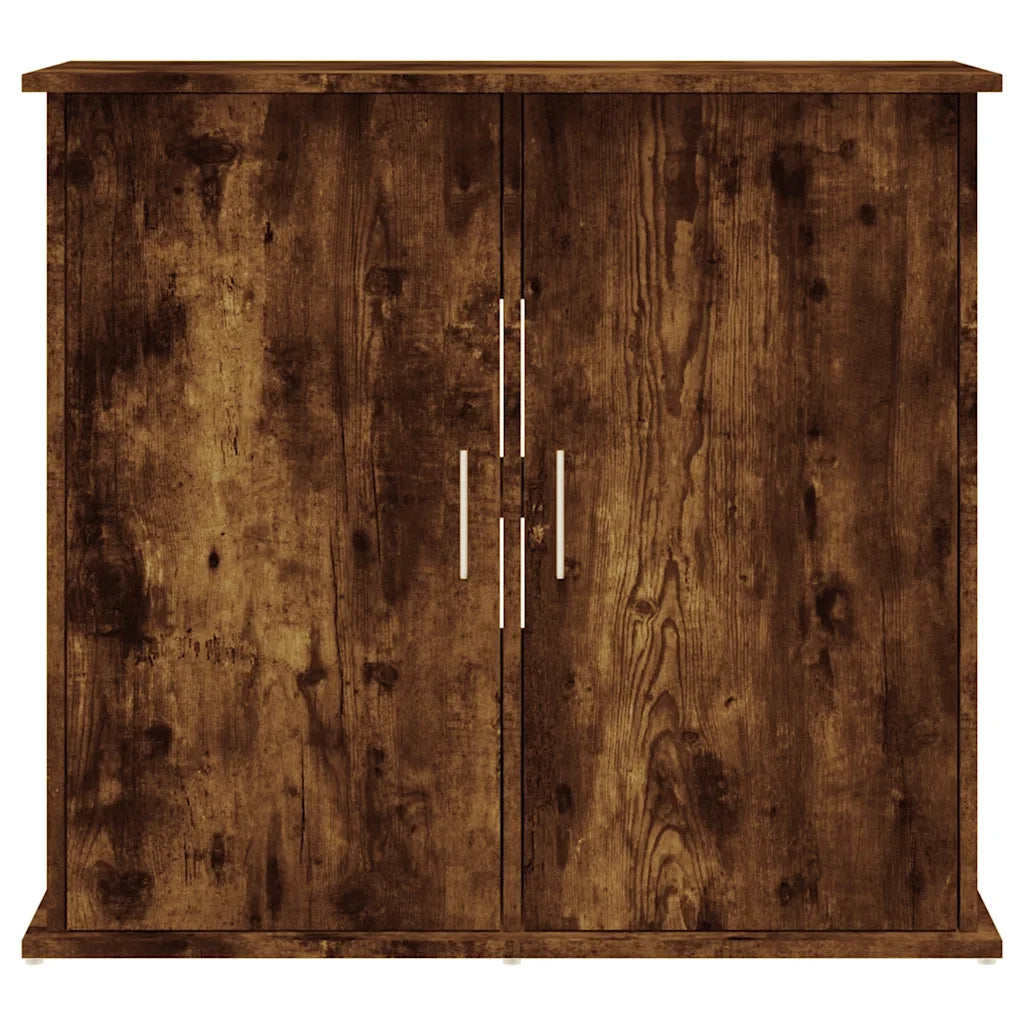 Supporto Acquario 81x36x73 cm in Legno Multistrato Rovere Fumo