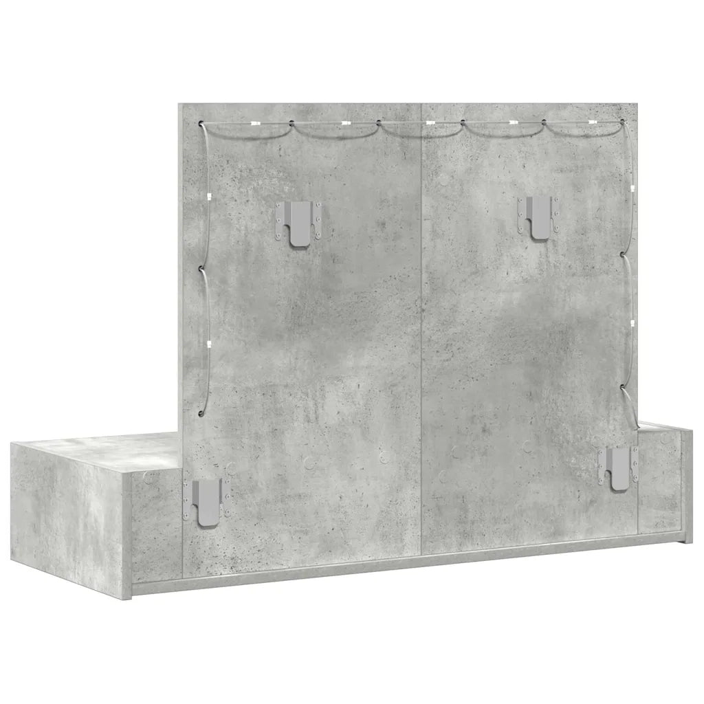 Tavolo da Trucco Grigio 100 x 40 x 70 cm Legno multistrato 865238