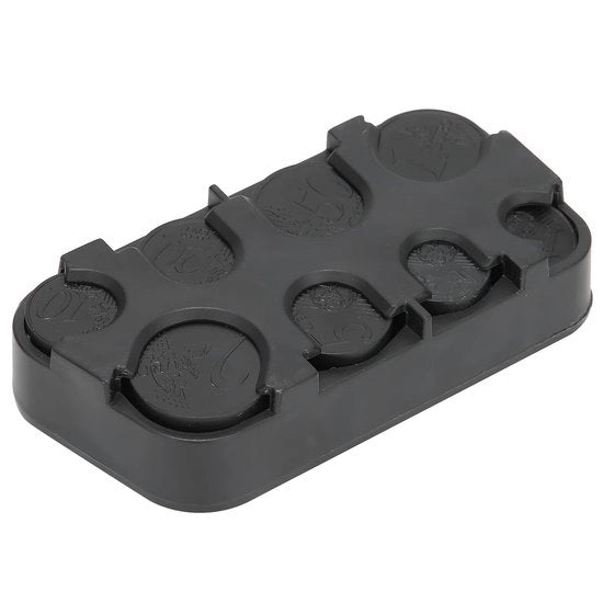Dispensatore di denti autoadesivo - Box organizzatore - Materiale plastico - Nero - Dimensioni compatte 5,2x10x2,3cm
