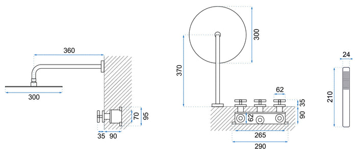 Set Doccia Rea Exit Black