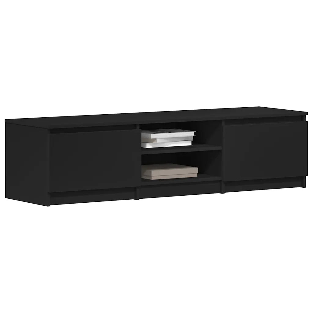 Mobile Porta TV Nero 140x40x35,5 cm in Legno Multistrato 800649