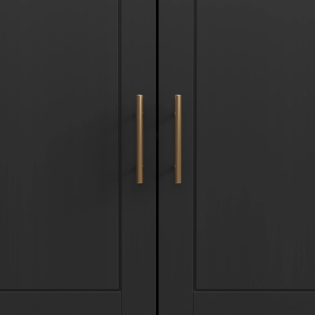 ISOLA DA CUCINA Mobile 120 x 50 x 92 cm Nera in MDF con 2 ante e 3 cassetti