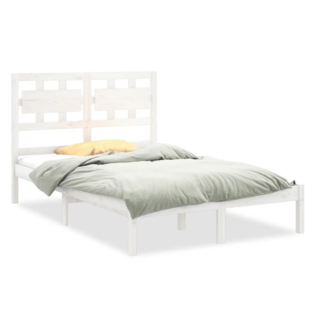 Giroletto-Struttura Letto Bianco in Legno Massello 120x200 cm 123350