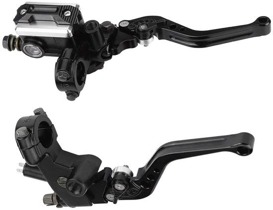 Set di Regolazione Rem e Coppia per Motocicletta - Regolabile - Fatta in Alluminio CNC - Kit Universale - Adatto per Manubri da 7/8 Pollici - Incluso 1 Paio - Codice del Prodotto: 123456